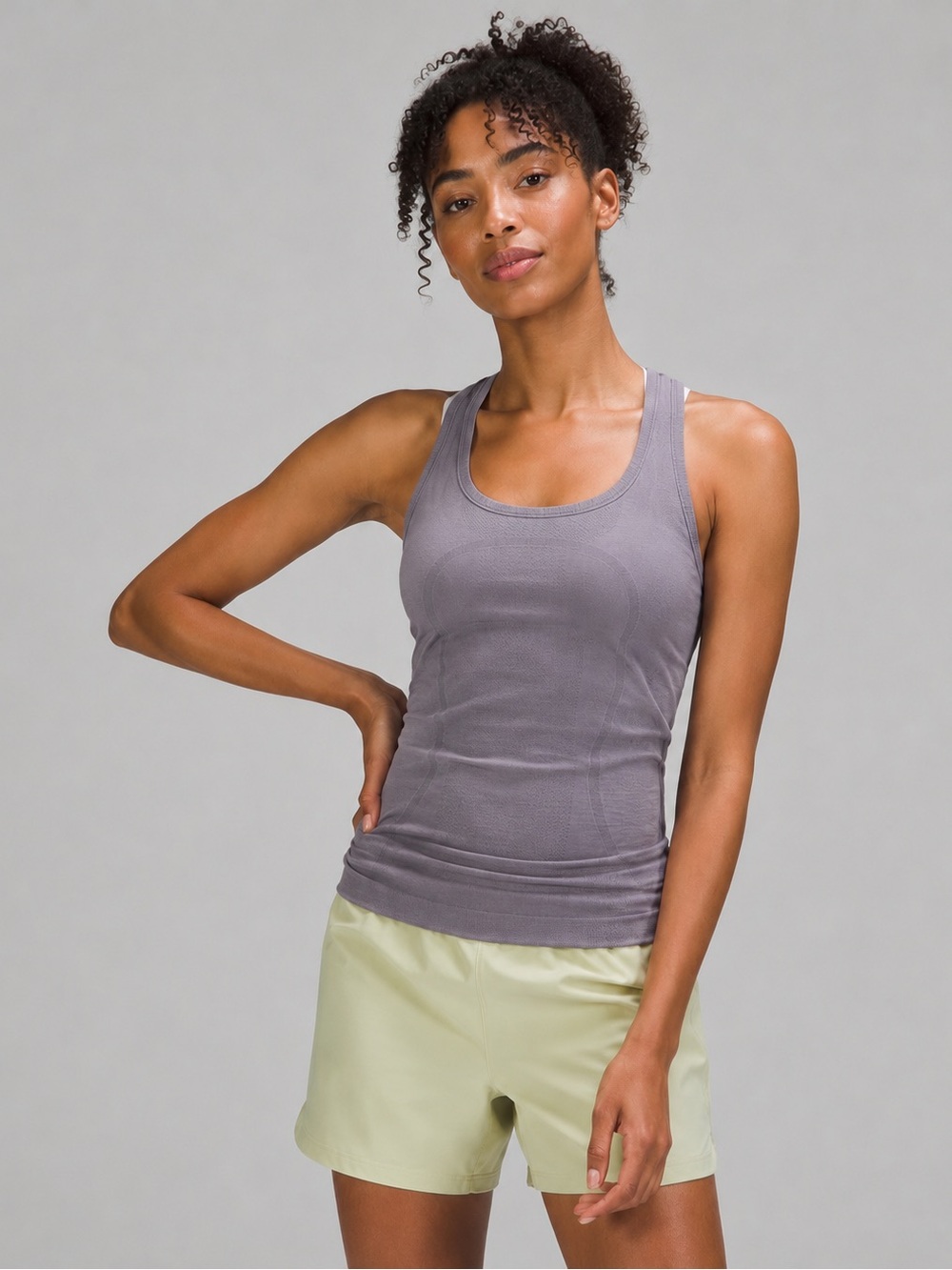 Lululemon Swiftly Tech Racerback Tank Full Length Purple Gray Size 4